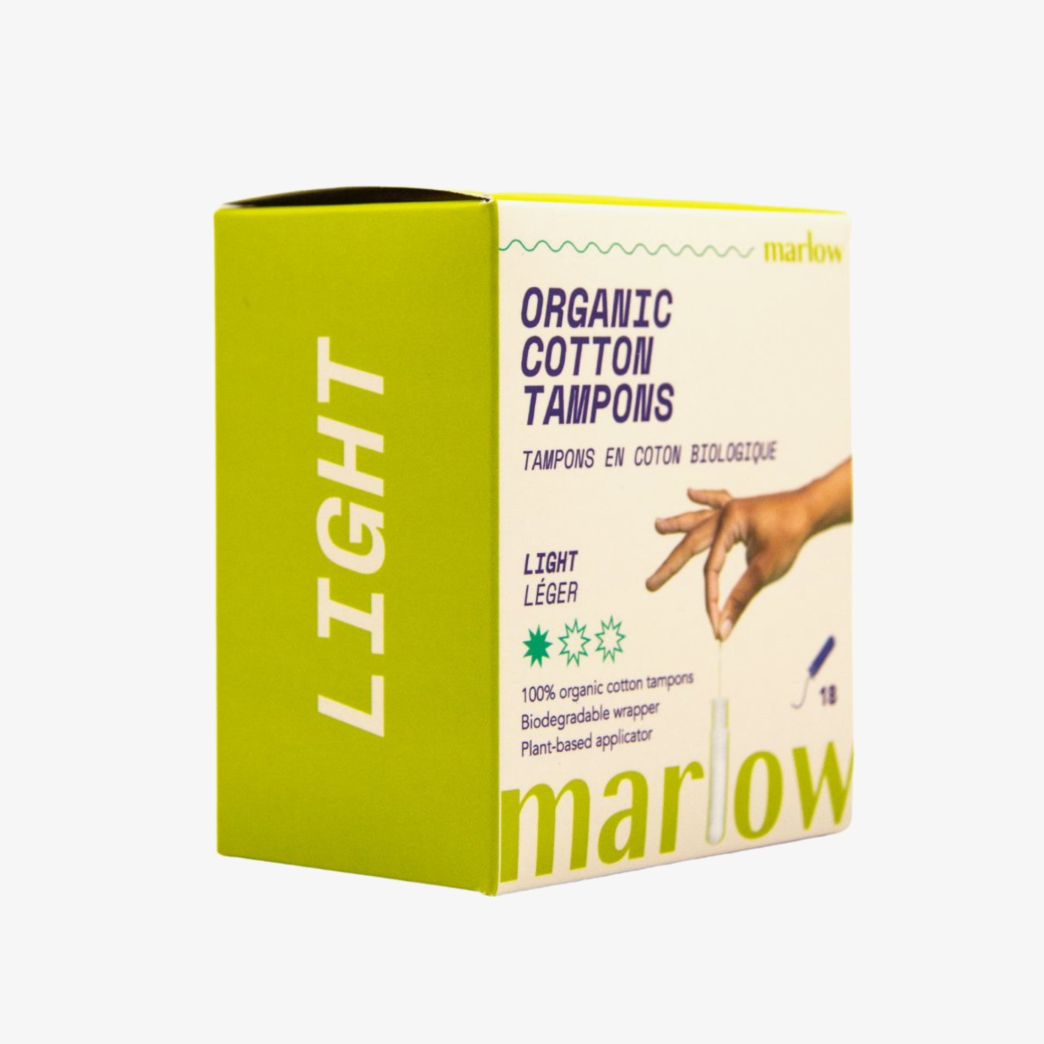 Marlow  Light Organic Cotton Tampons - 18 Pack – Unfabled