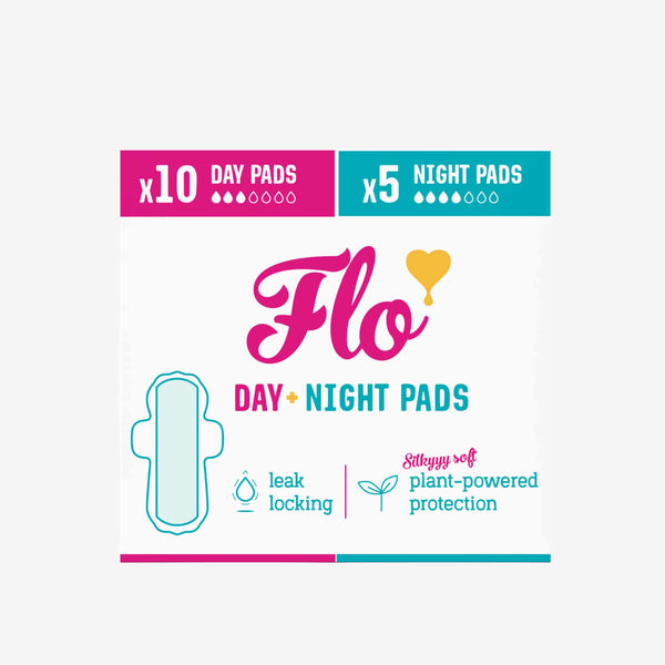 Flo | Bamboo Pads with Wings - Combo 15 Pack (10 Day + 5 Night)