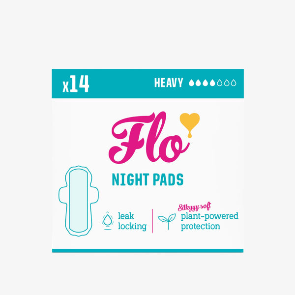 Flo | Bamboo Night Pads with Wings - 14 Pack