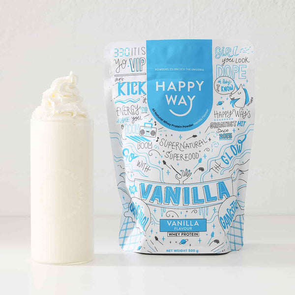 Happy Way | Vanilla Whey Protein Powder - 500g