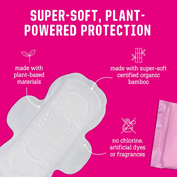 Flo | Bamboo Ultra Long Night Pads with Wings - 10 Pack