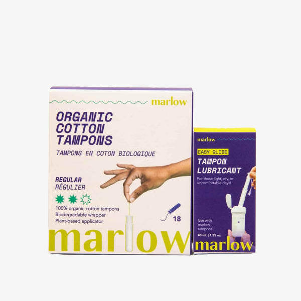 Marlow | Easy Glide Lubricant and Regular Tampons Starter Pack - 18 Pack