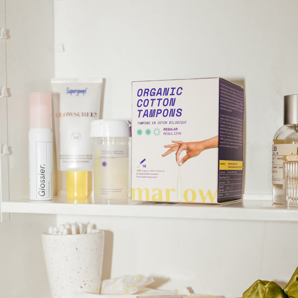 Marlow | Regular Organic Cotton Tampons - 18 Pack