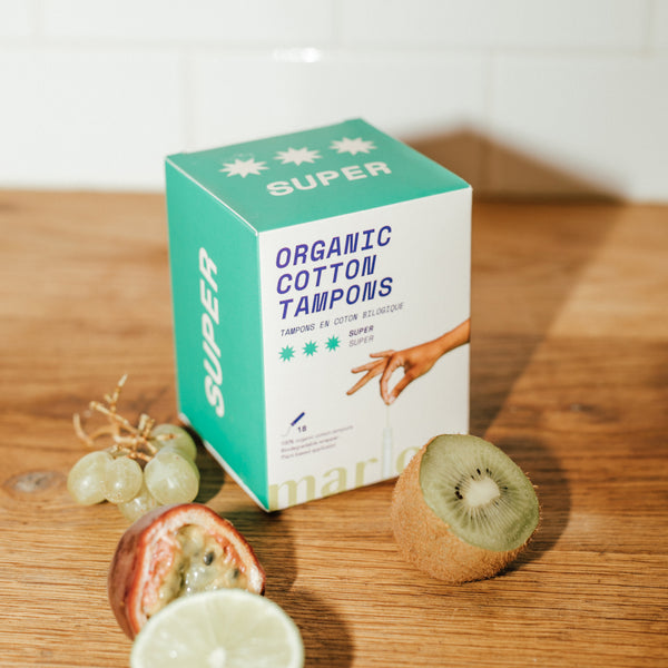 Marlow | Super Organic Cotton Tampons - 18 Pack