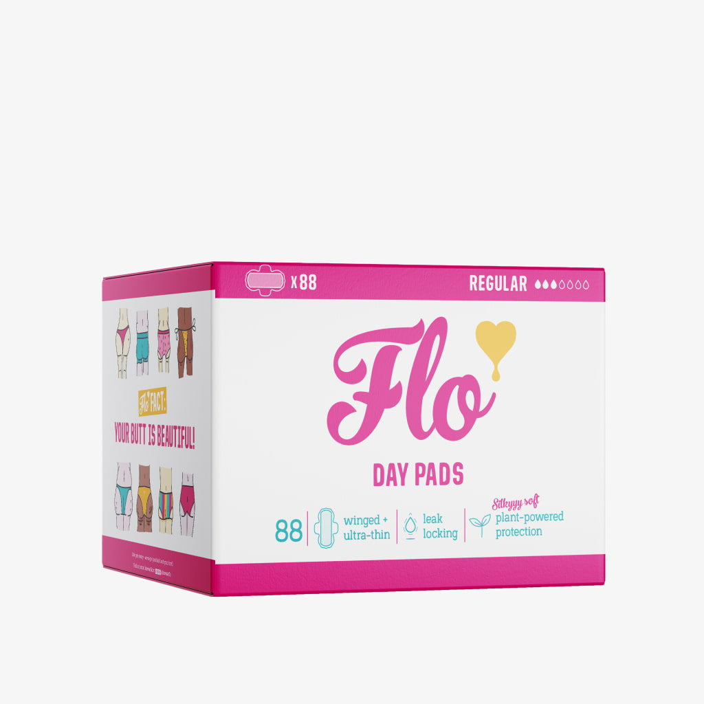 Flo | Bamboo Megapack Day Pads with Wings - 88 Pack – Unfabled