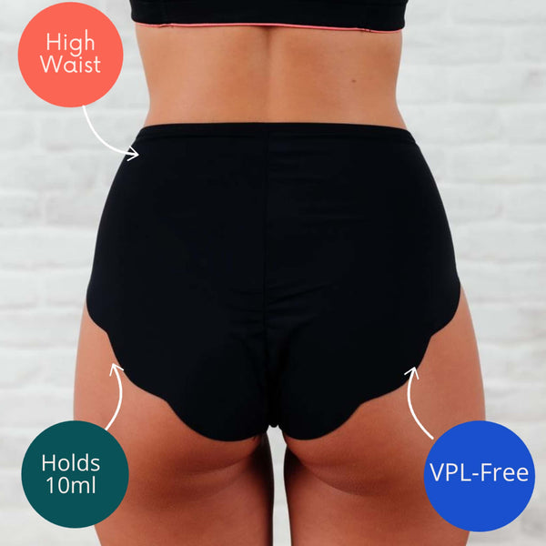 NIXI Body | Coni Sporty High Waist Black Period Pants