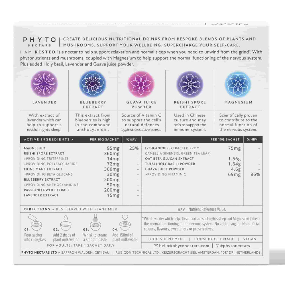Phyto Nectars | I Am Rested - Calm & Sleep Drink - 5 Sachets – Unfabled