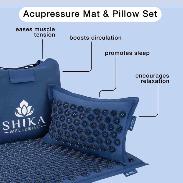 Shika Wellbeing | Acupressure Mat & Pillow Set for Relaxation