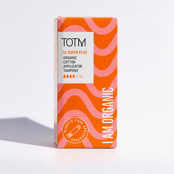 TOTM | Super Plus Organic Cotton Applicator Tampons - 12 Pack