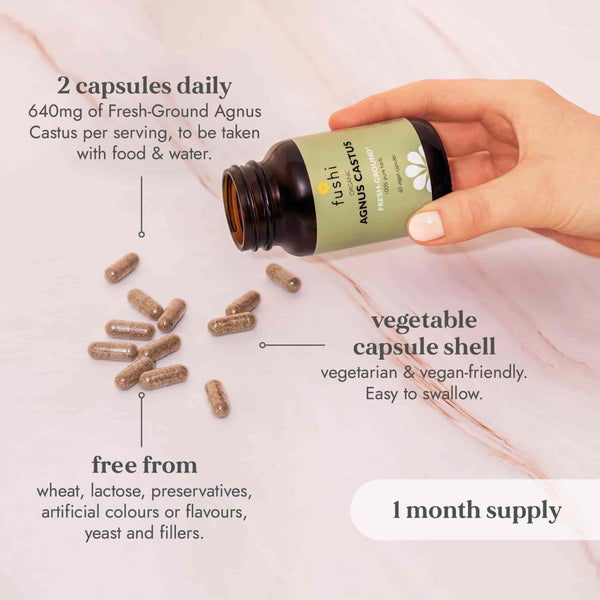 Fushi Wellbeing | Organic Chaste Tree (Agnus Castus) - 60 Capsules