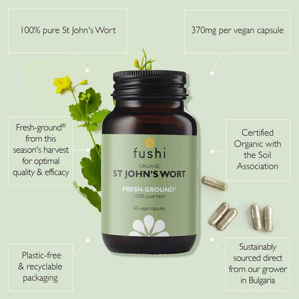 Fushi Wellbeing | Organic St John's Wort - 60 Capsules