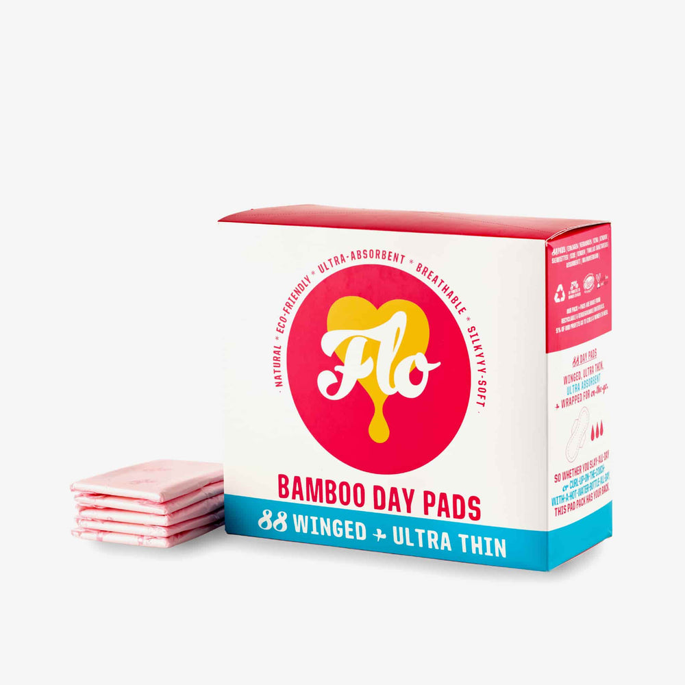 Flo | Bamboo Megapack Day Pads with Wings - 88 Pack – Unfabled