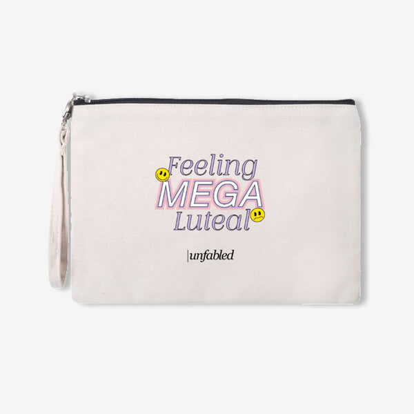 Unfabled | 'Feeling Mega Luteal' Cotton Zip Bag
