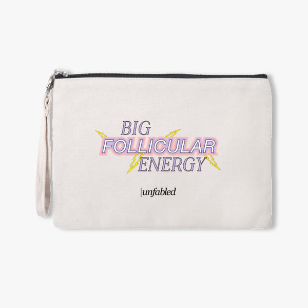 Unfabled | 'Big Follicular Energy' Cotton Zip Bag